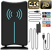 Butook 2026 Matrix Amplified HD Digital TV Antenna - 1000+ Mile Range, 4K 1080p Indoor HDTV, Fire TV Stick Compatible, 16.5ft Cable