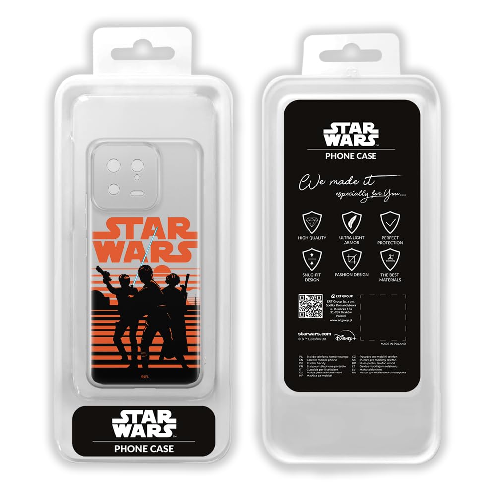 ERT GROUP Custodia Ufficiale Star Wars Per Xiaomi 13 – TPU Flessibile, Stampa Originale, Protezione Antiurto – Licenza Ufficiale