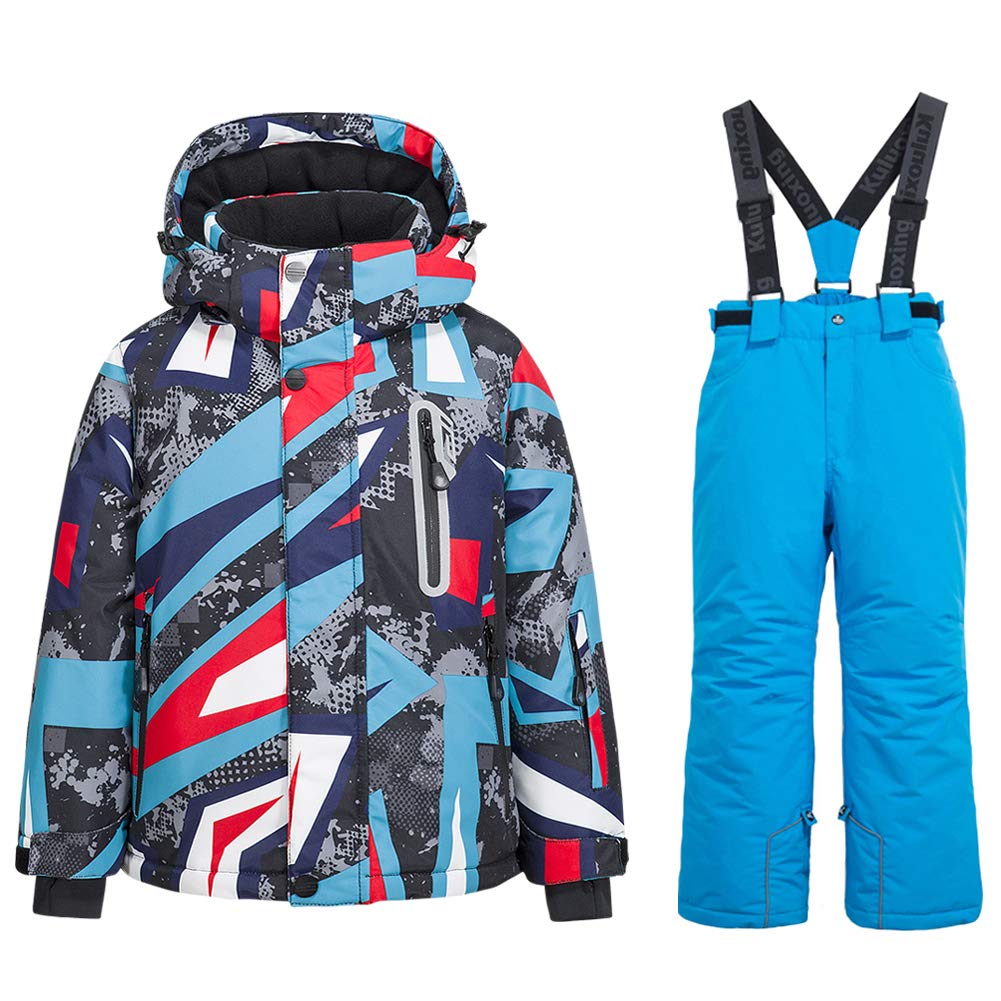 HOTIAN Boys Ski Jacket Snow Jacket Pants Suits Windproof Waterproof Winter Coats