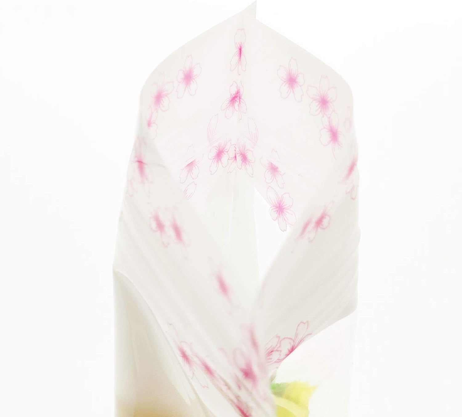 QQ Studio Pack of 100 Cute and Fashionable White/Pink Flower Design Clear Front with Round Hang-Hole for Personal Jewelry Storage Pouch for Necklaces/Bracelets/Earrings/Rings (White & Pink Floral, 5" x 7")
