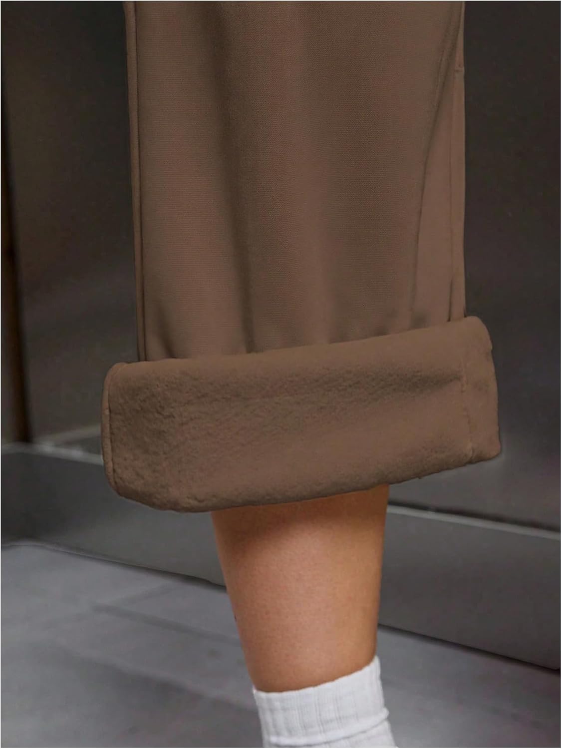 SOLY HUX Women's Wide Leg Baggy Pants Thermal Lined Drawstring Casual Sweatpants - Image 5