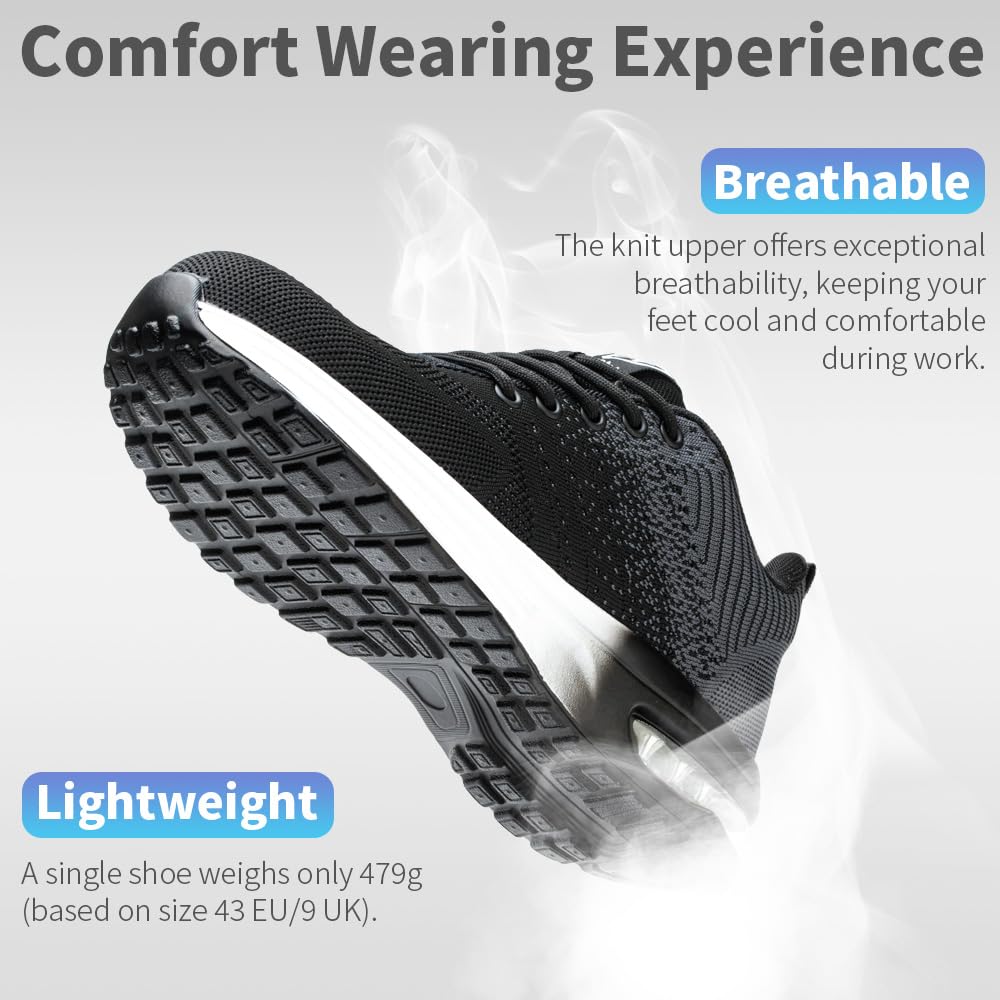 Scarpe Antinfortunistiche Uomo Donna Scarpe da Lavoroleggere Alte Comode Scarpe Sicurezza