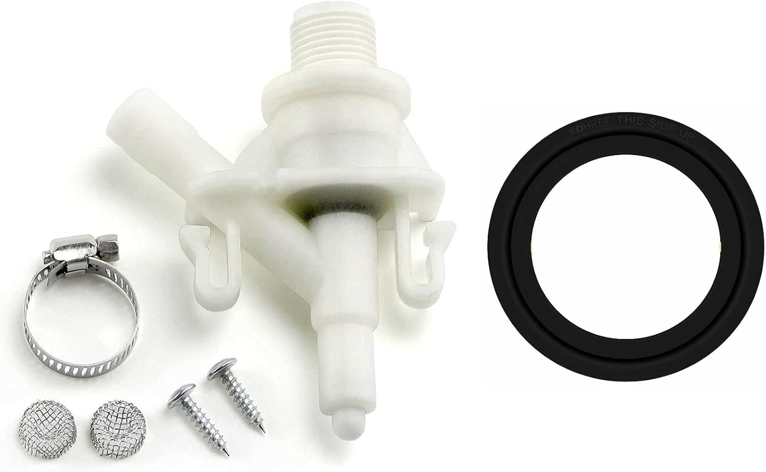 385311641 385311658 RV Boat Camper Toilet Water Valve Kit with Flush