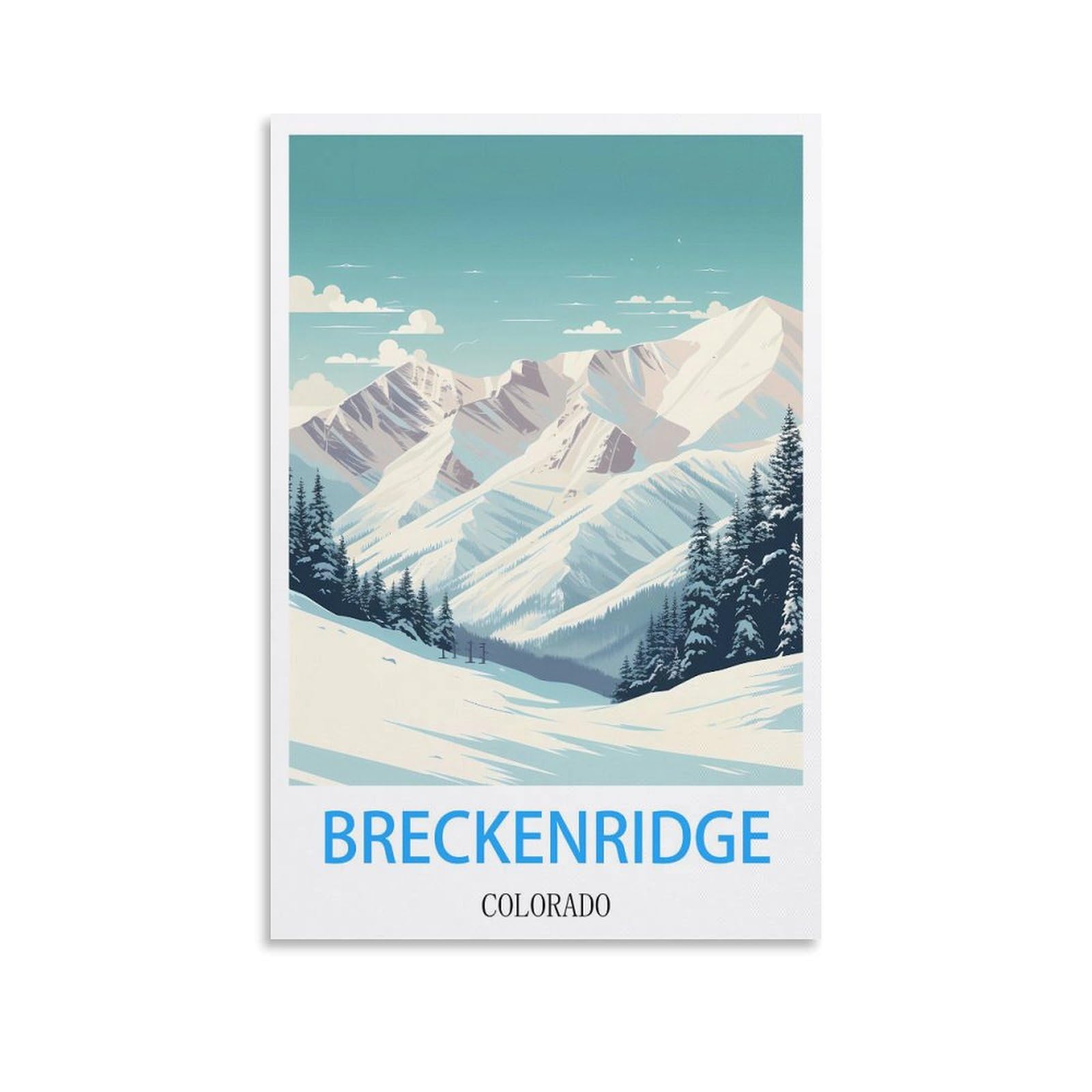 Vintage Metal Tin Sign Breckenridge Colorado Kitchen Bar Novelty Gift Metal Tin Wall Décor Sign 30x40cm