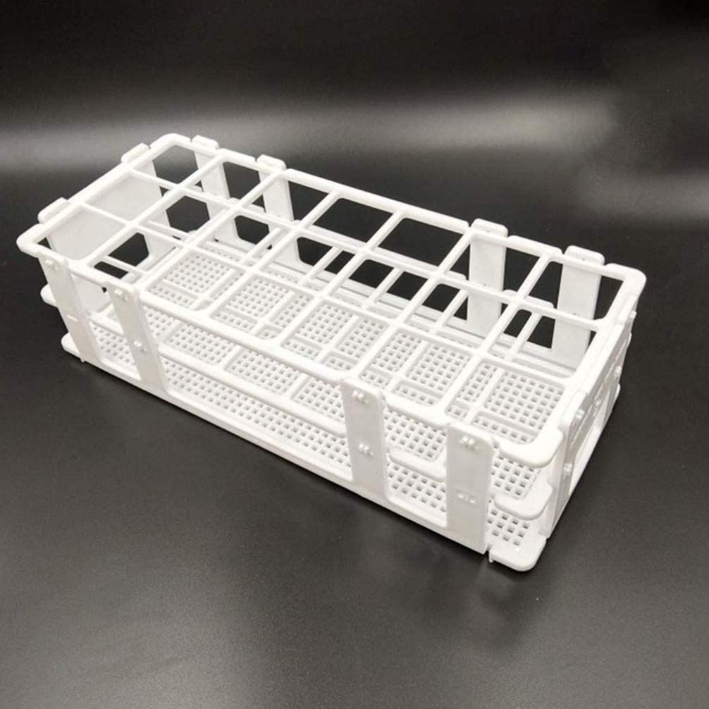 QUNINE 61 Supporti per portaprovette in plastica Trasparente per provette per esperimenti scientifici, Forniture di Laboratorio Scolastico