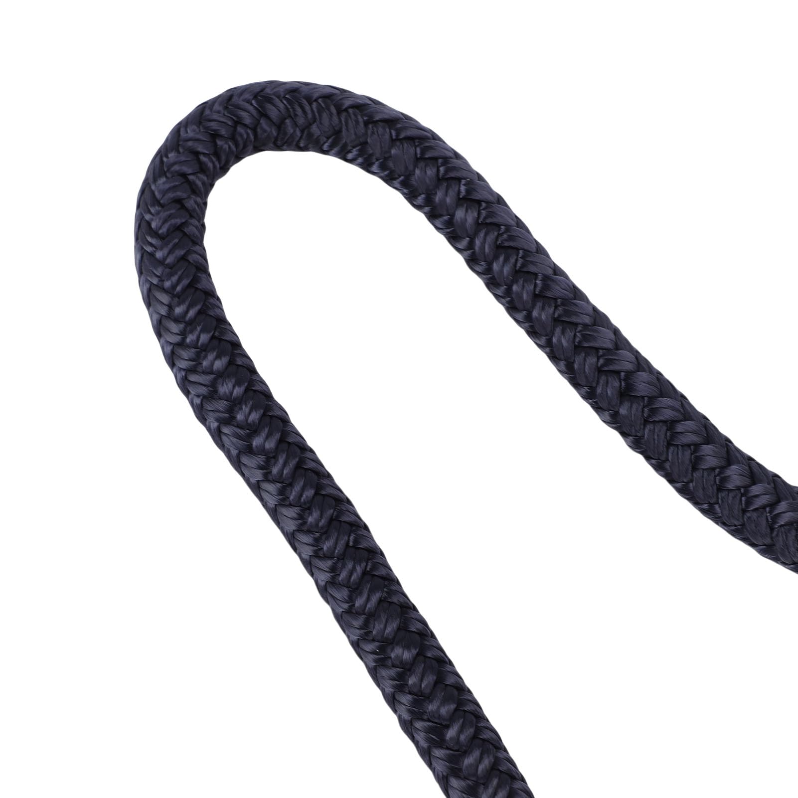 2 pezzi 0,37 x 15 piedi cime per ormeggio per barche, linea di ormeggio in nylon intrecciato doppio grado marino, antiurto, a prova di abrasione, ad alte prestazioni, corda per (Blu)
