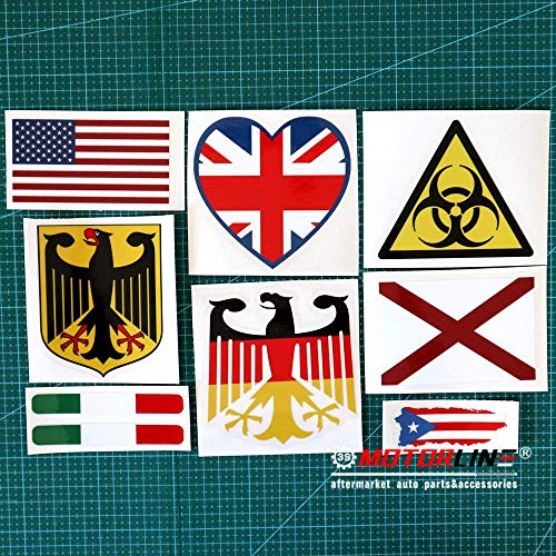Image of Jerusalem Cross Crusaders' Cross Five-fold Decal Vinyl Sticker - 3 Pack Glossy, 2 Inches, 3 Inches, 5 Inches - for Car Boat Laptop Cup Phone