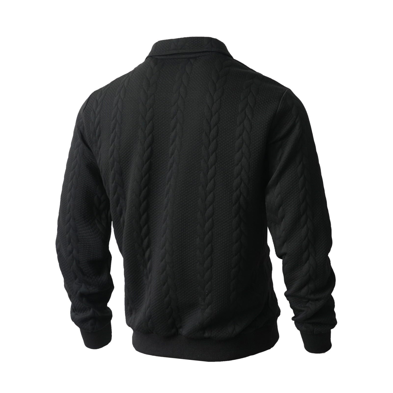 Generisch Tuta da uomo per il tempo libero, 2 pezzi, in jacquard, a maniche lunghe, per il tempo libero, comoda e traspirante, per tutti i giorni, viaggi, attività all'aperto