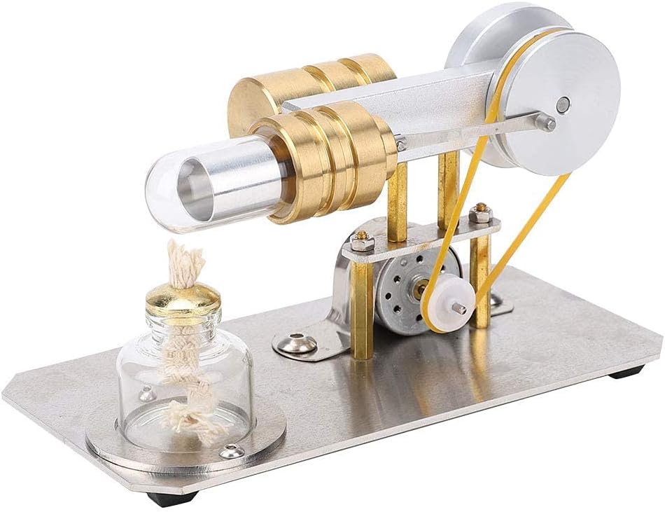 Stirling Engine Model Brass Cylinder Stirling Engine Science Experiment Kit Physical Laboratory Equipment Teaching Tool Air Stirling Engine Generator Children Physics Science Education Toys
