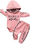 Infant Baby Girls Hoodies Long Sleeve Letter Print Pullover Sports Romper Pants Outfits Set