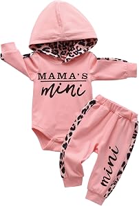 Infant Baby Girls Hoodies Long Sleeve Letter Print Pullover Sports Romper Pants Outfits Set