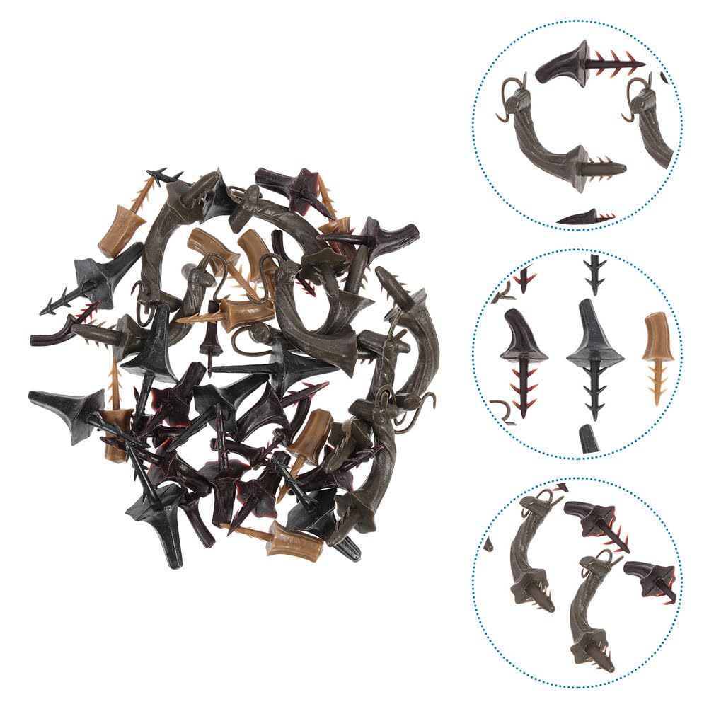 LUOZZY 80pcs Fake Pumpkin Stems Artificial Pumpkin DIY Handle Decoration Plastic Pumpkin Heads Ornaments for Halloween Thanksgiving