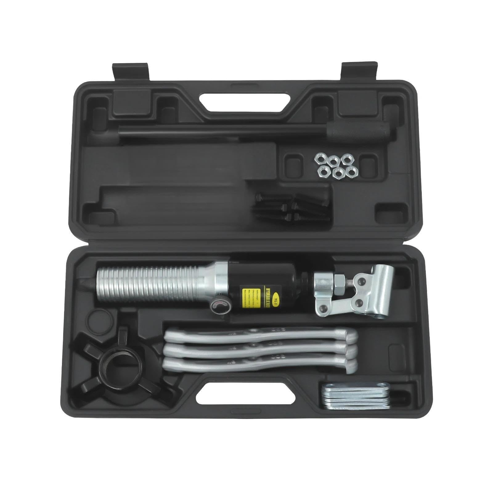 Extractor de Cojinetes Extractor cubo rueda hidráulico 5T, rodamiento y engranaje 3 mordazas, herramienta extracción para garaje, reparación automóviles y uso industrial Kit de Extractor de Engranajes