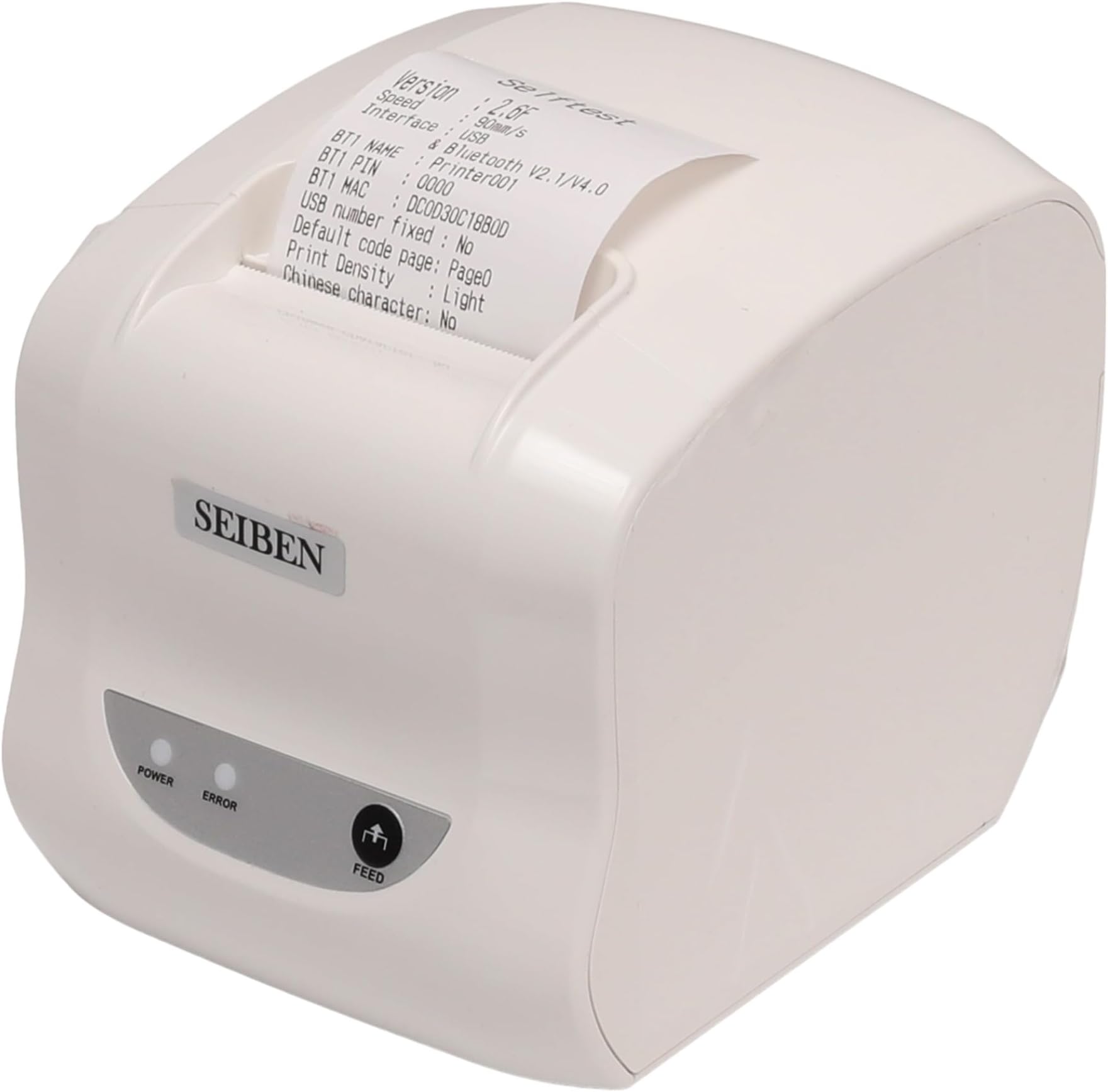 SEIBEN 58MM (2 Inch) USB Bluetooth H-58BT Thermal Receipt Printer | Compatible with ESC/POS Print Billing Invoice | Mobile Printing - (No Battery Backup) 1 Year Warranty