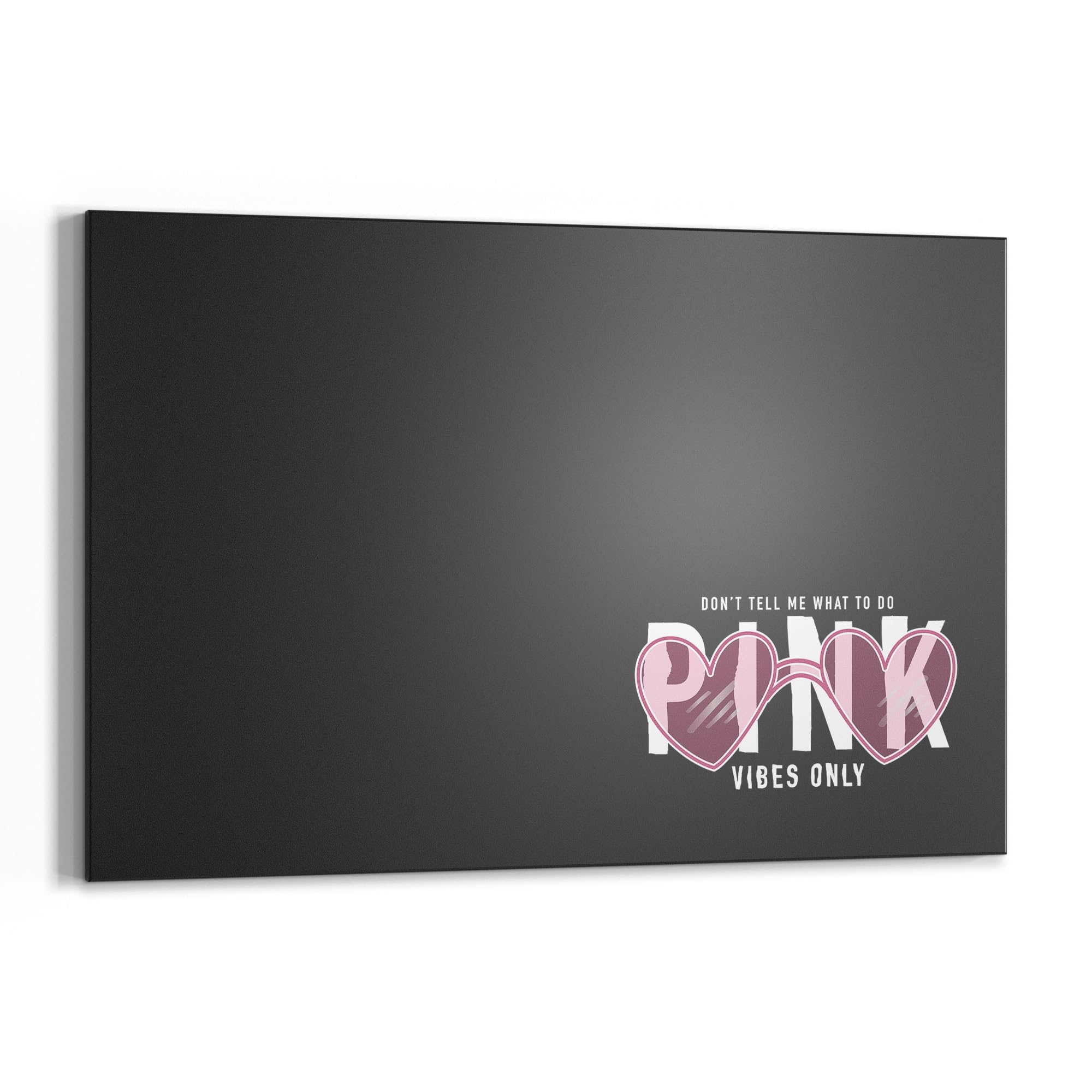 DEQORI Magnetyczna tablica do pisania kredą z nadrukiem UV | motyw "różowy opor" | prostokątna 90 x 60 cm | metalowa tablica kredowa do pisania – dekoracja ścienna do kuchni, korytarza, pokoju