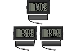 3pcs Black LCD Digital Probe Thermometer - Fahrenheit