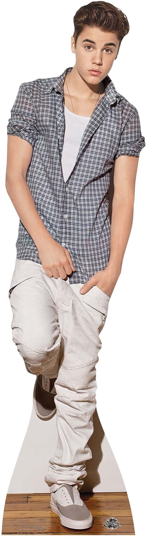 Star Cutouts Cut Out of Justin Bieber Check Shirt