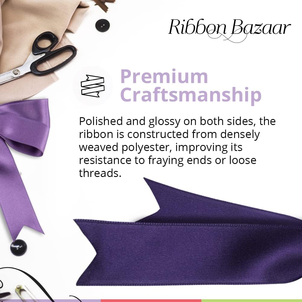 Ribbon Bazaar Luxious® Double Faced Satin - Apple 2" 25yd