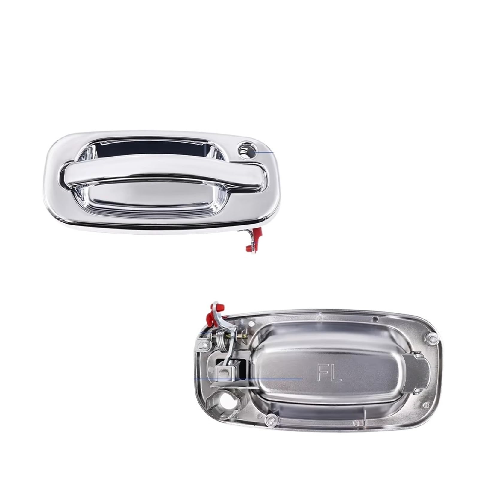 DHDYJSA for Cadillac for Escalade for ESV 2002 2003 2004 2005 2006 Chrome Exterior Door Handles Outer Door Handle