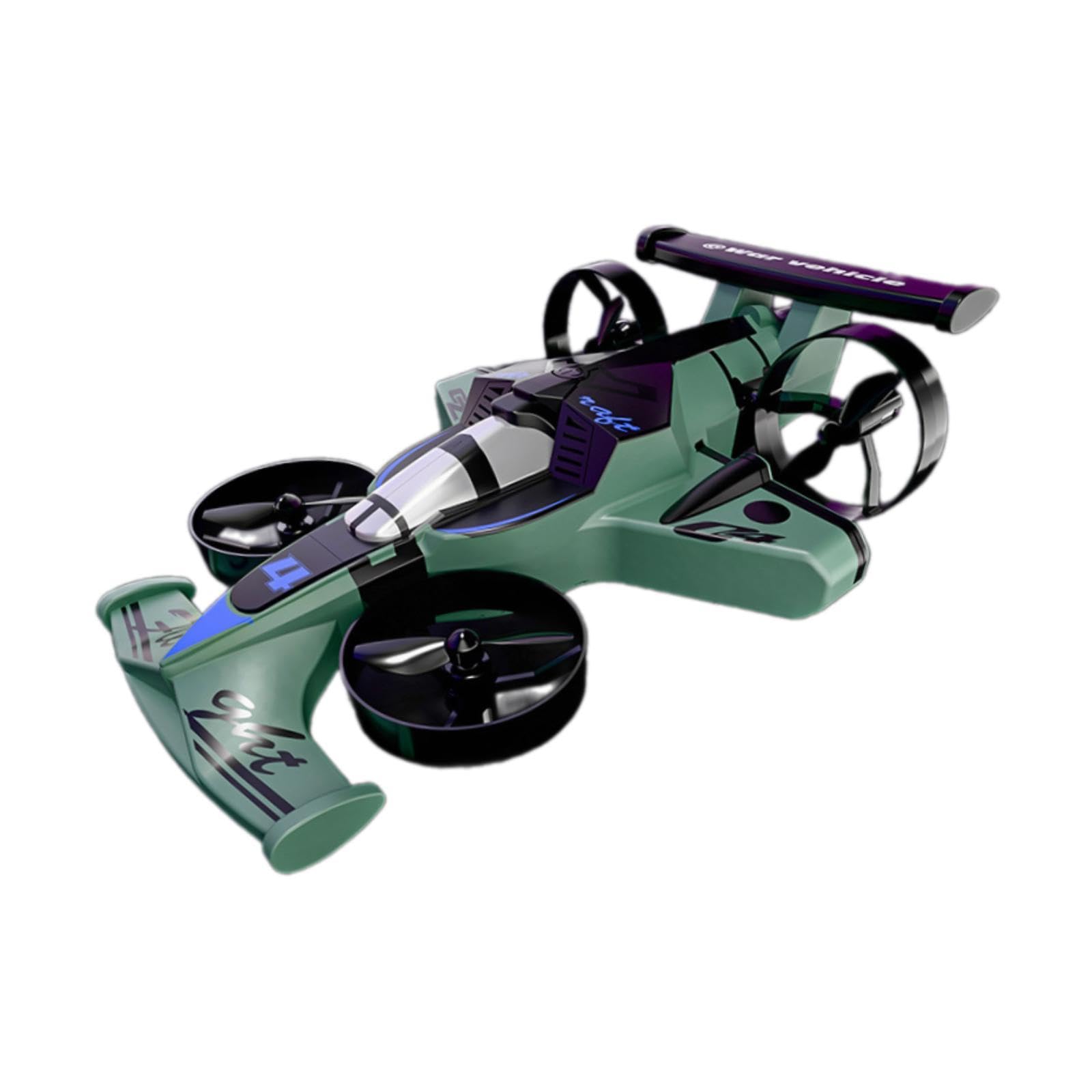 Avión Teledirigido RC Coche Volador Cuadricóptero Eléctrico con Control a Distancia Grados y Material PP Adecuado para Adultos, Verde