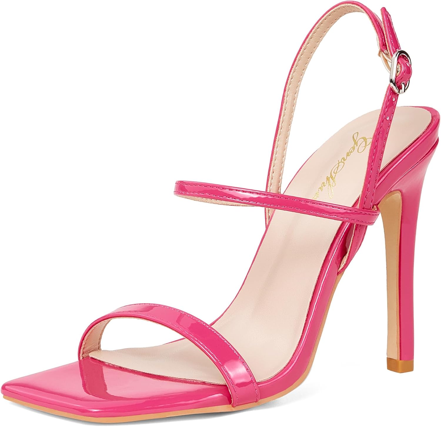 Femme Sandales à Bride De Cheville Métallique En Relief De Python à