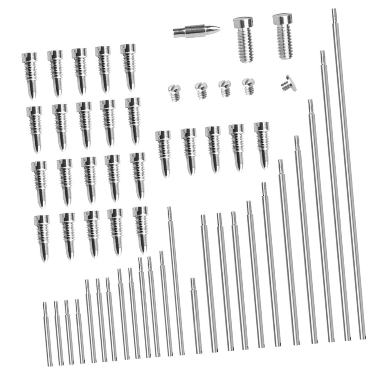 Toyvian 3juegos Accesorios Para Reparación De Saxofón Soprano Incluye Ejes Rosacados Tornillos y Clavo Kit De Mantenimiento De Instrumentos De Viento