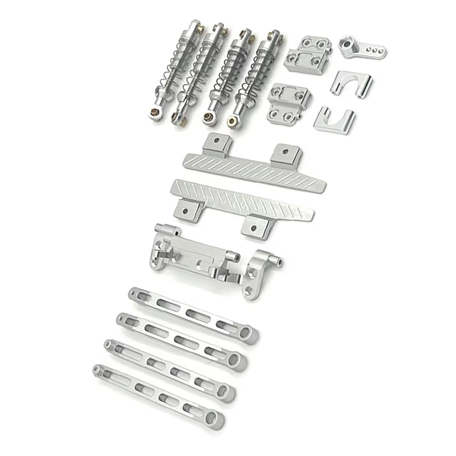 RC Autozubehör Für MN82 LC79 1/12 RC-Auto-Tuning-Teile, Ersatz-Stoßdämpfer-Spurstange Vor Und Nach Dem Antriebswellensatz Für Silber