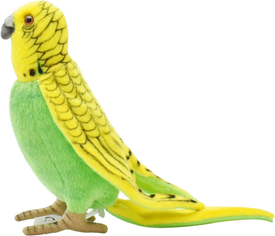 Hansa Plush Budgerigar, side view