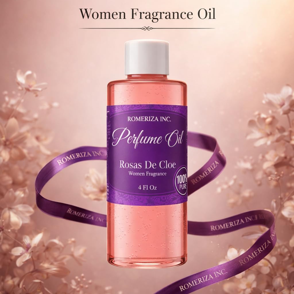 16 Fl Oz Rosas De Cloe Perfume Body Oil for Women, Our Interpretation Scented Fragrance Perfume Oils, Essential Oils For Home Care, Personal Signature & Multi Use