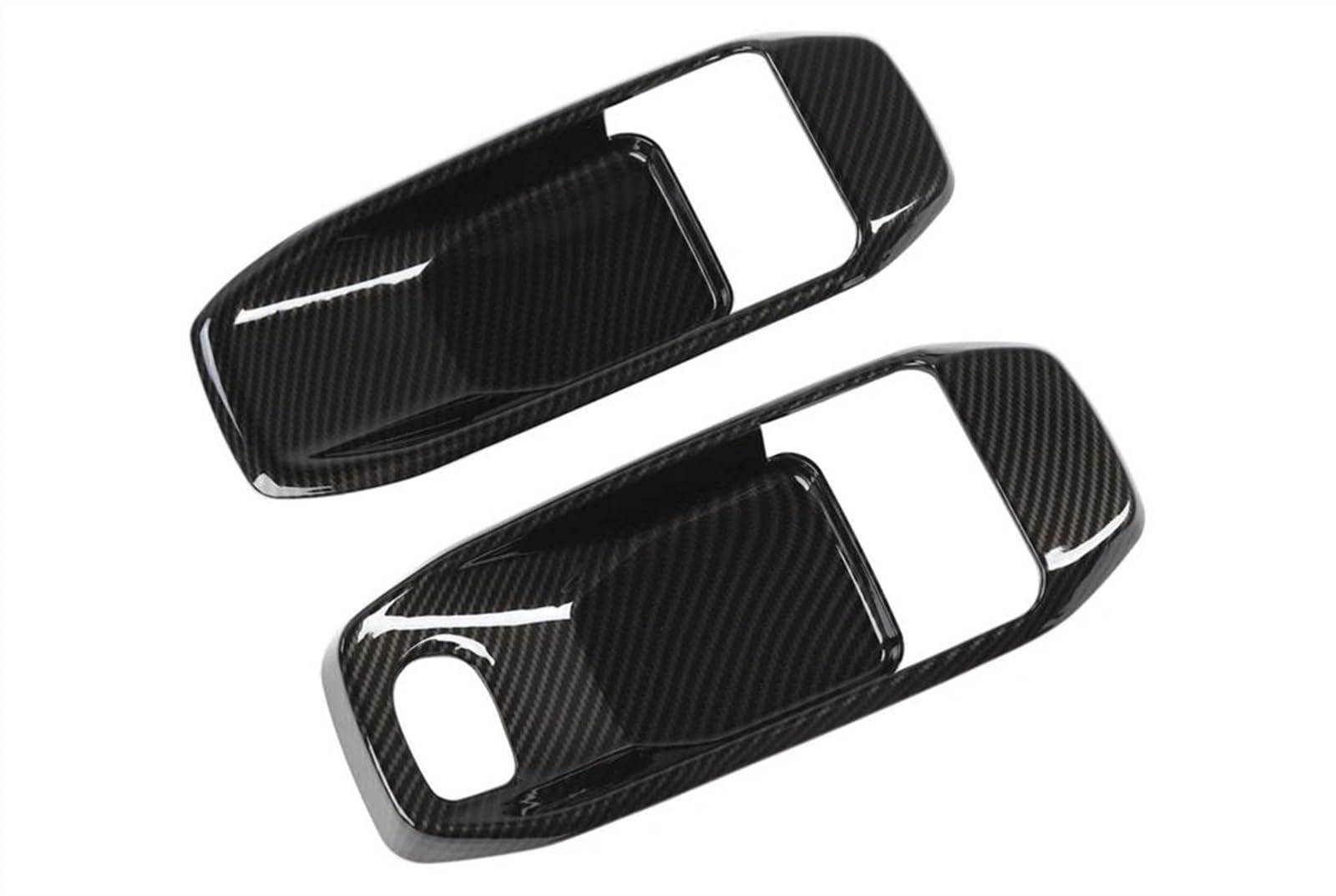 Hlwxmdz Carbon Fiber Pattern-2Doors For Jeep For Wrangler Jl For Gladiator Jt 2018-2023 Car Door Inner Handle Bowl Sticker Decoration Cover Trim (Carbon Fiber Pattern-2Doors)