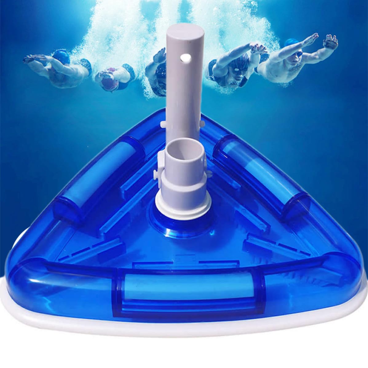 Cabezal Azul Triangular Transparente Aspiración de SPA Piscina