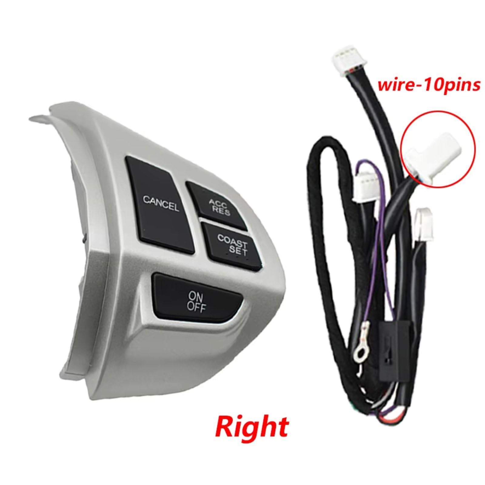 Compatible Con Mitsubishi Para ASX 2007-2012 Para Pajero Para Montero Sport KH 2008-2015 Interruptor De Volante De Coche Botón De Control De Crucero Piezas volante(Right-wire)