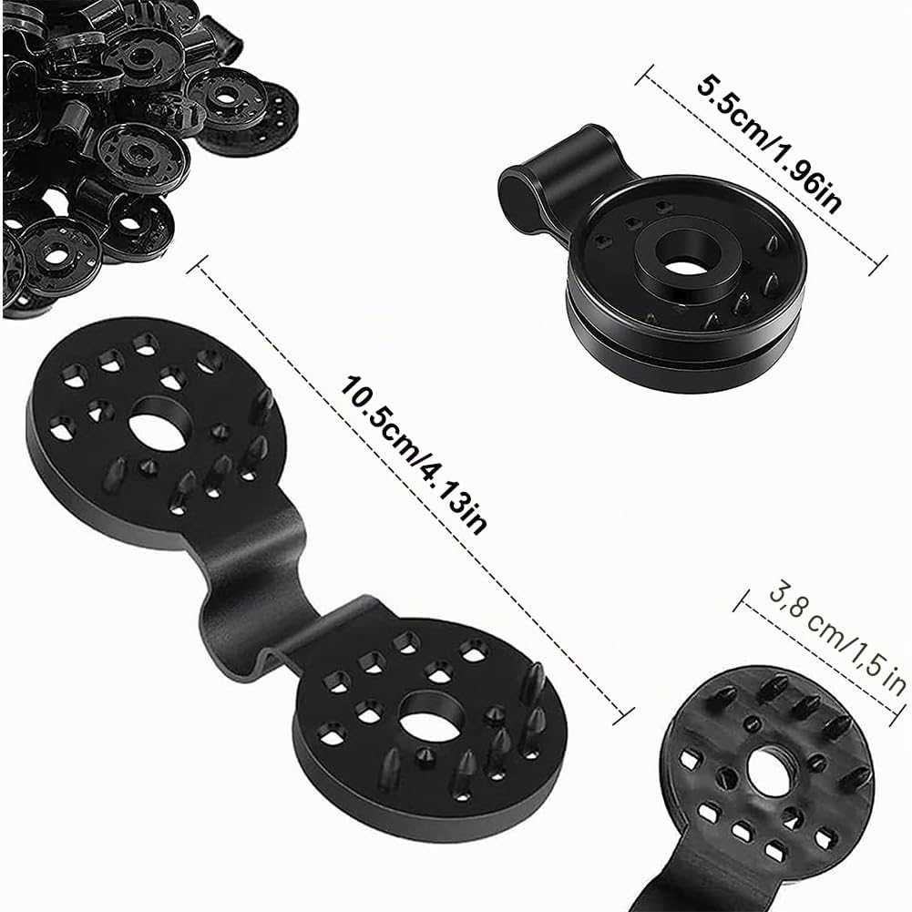 Comioke 100 Pieces Clips de Fixation pour Bache,Clips pour Toile D'ombrage, Clips Fixation Brise Vue, Clip Spécial avec Œillet Clips en Plastique de Tissu d'Ombre pour Toile e Clôture