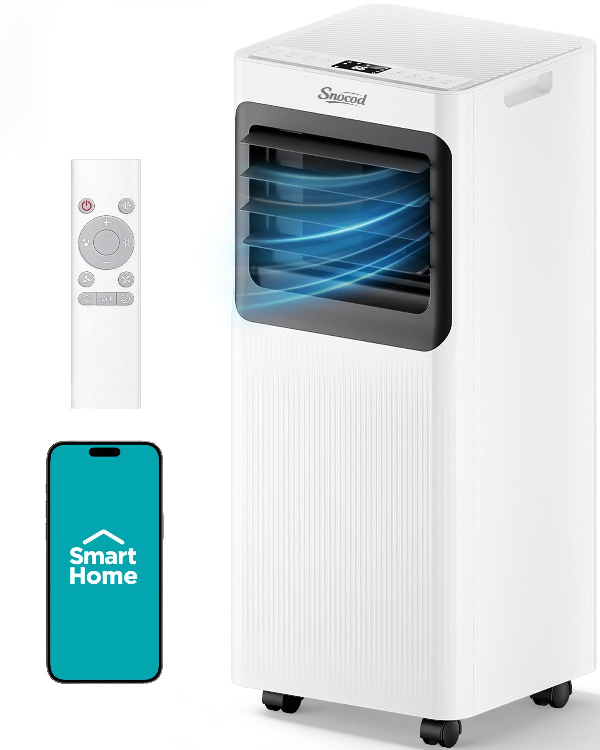 Photo 1 of 16000 BTU Portable Air Conditioner for Large Rooms up to 750 Sq. Ft., 5-in-1 Smart AC with WiFi App & Remote, 42dB Sleep Mode, Dehumidifier, Fan, 24H Timer, Child Lock & Window Kit (factory sealed) 