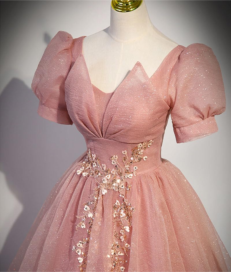 Women's Tulle Prom Gown A-Line Tiered Evening Party Dress Formal Pageant Dress3