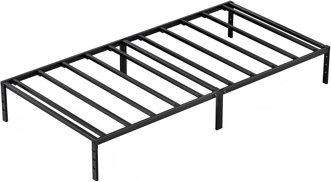 Bed Frame, Single, Load Capacity 661.4 lbs 300 kg, Metal, Single Bed, Durable, Breathable, Pipe Bed, Storage Under Bed