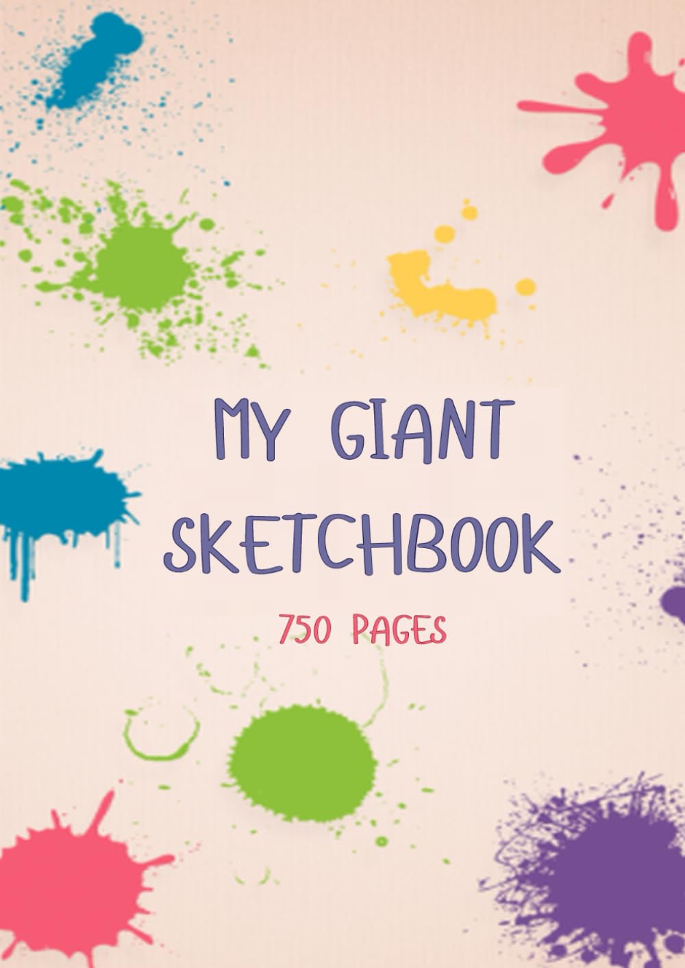 Grand carnet de notes sans lignes A4 pour peinture écriture et dessin adultes