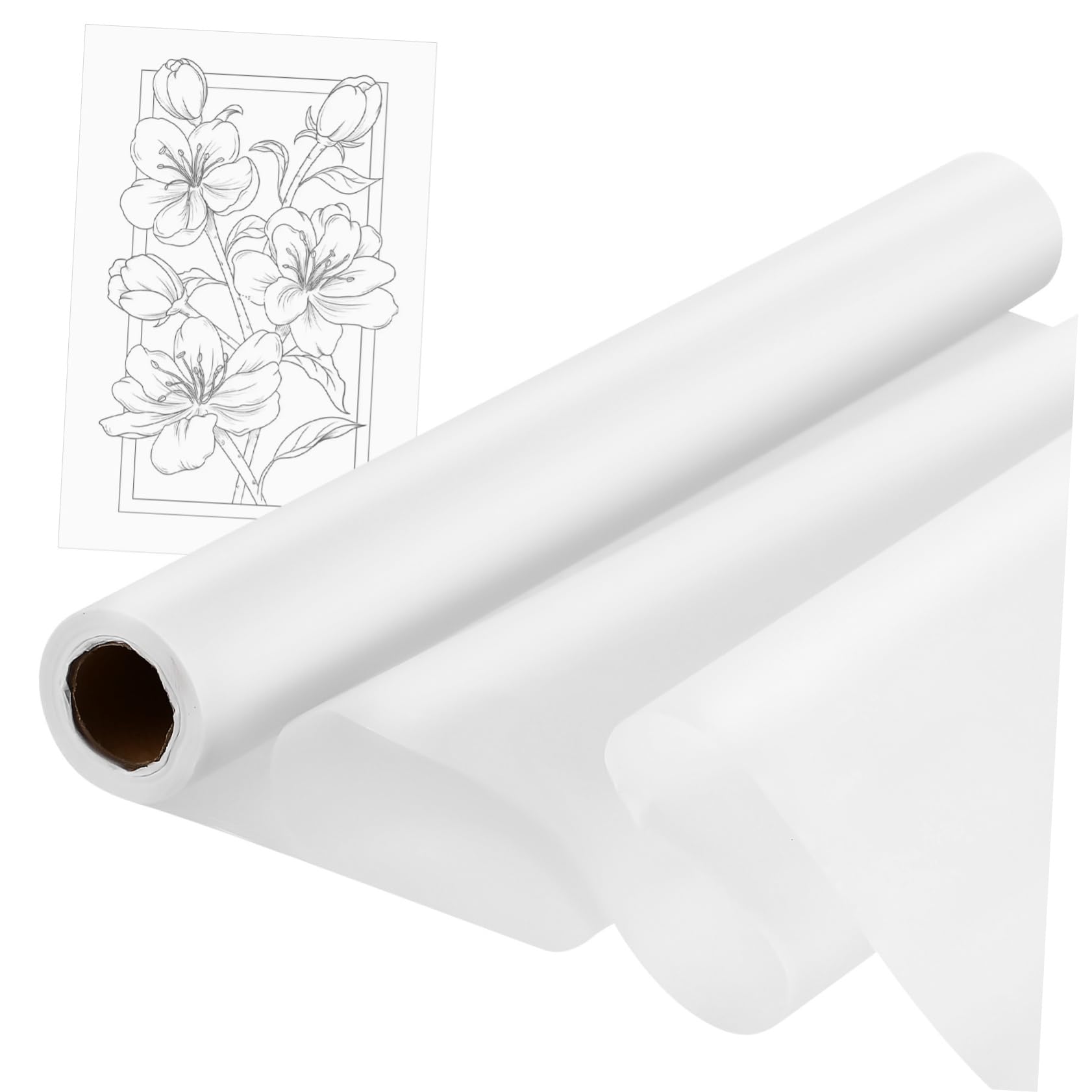 Carta da Lucido per Disegno Bianca per Artisti e Designer | Superficie Ultra Liscia, Alta Trasparenza, Uso Versatile per Calligrafia e Disegno