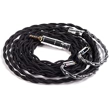4 Core 2PIN Earphone Cable-KBEAR [Smooth] Upgrade Cable, 5N UPOCC Singel Crystal Copper Cable, IEM Detachable Cable with2.5mm Plug, Suit for AS06 AS10 ZS10 I3Pro Starsea Aurora 2PIN, 2.5Black
