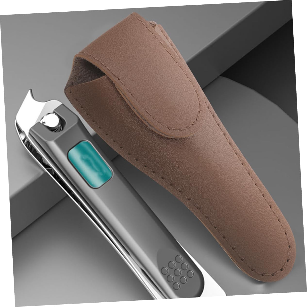 VICASKY 2pcs Pu Nail Scissors Holder for Cuticle Clippers Tool Cover to Protect from Scratch and Dust