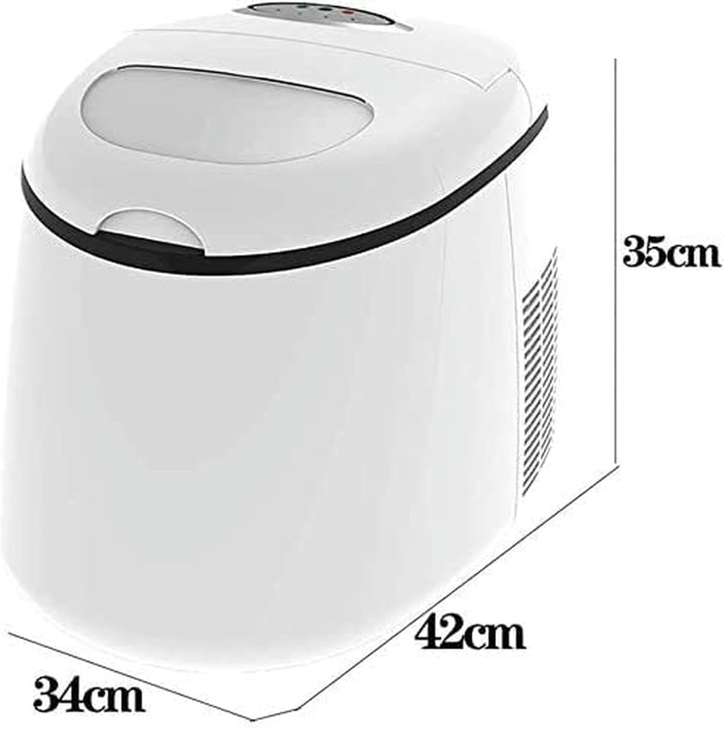 Countertop Ice Maker Machine Portable, Self Cleaning Function, Mini Ice Makers, Make ice in 24 hrs, Ice Cubes Ready in 6-8 Mins with Ice Scoop and Basket for Home/Office/Bar