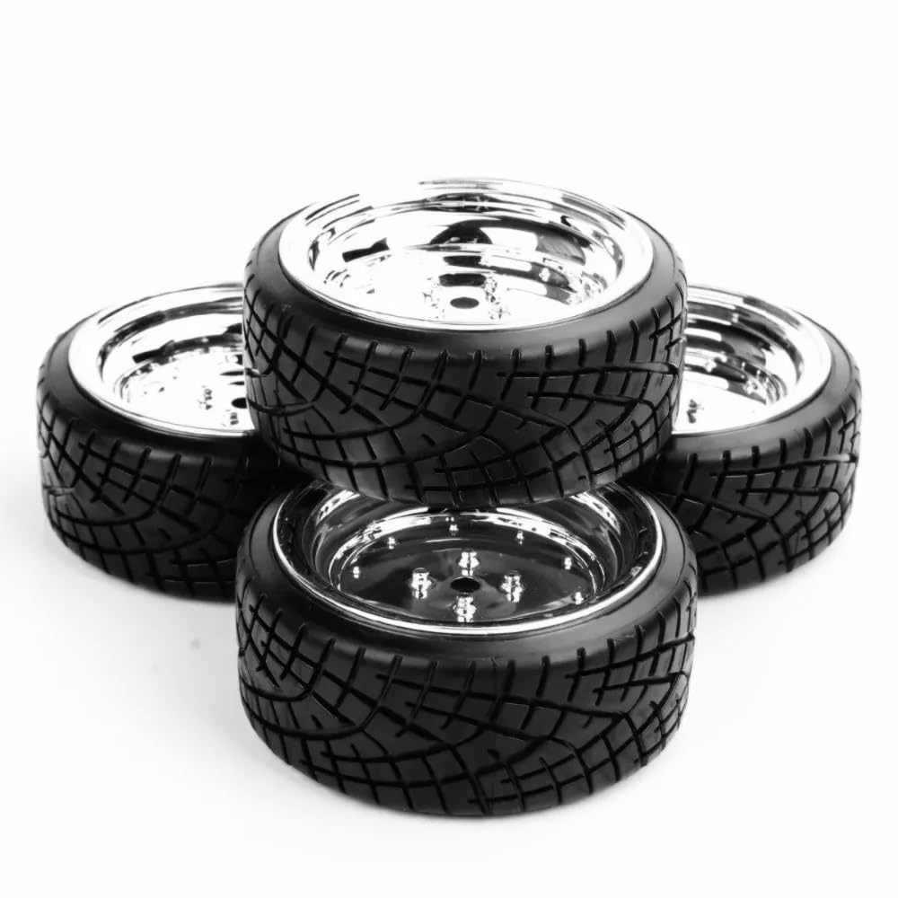 Cerchioni e pneumatici RC in scala 1/10 con offset da 6 mm e esagono da 12 mm compatibili con vari accessori per modelli di auto su strada