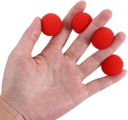 Miniatura 6 de 10 Uds 1.0 in1.4 in1.8 in Pelotas de esponja roja Bola de esponja mágica Bola de esponja de primer plano Accesorios de esponja de juguete de comedia