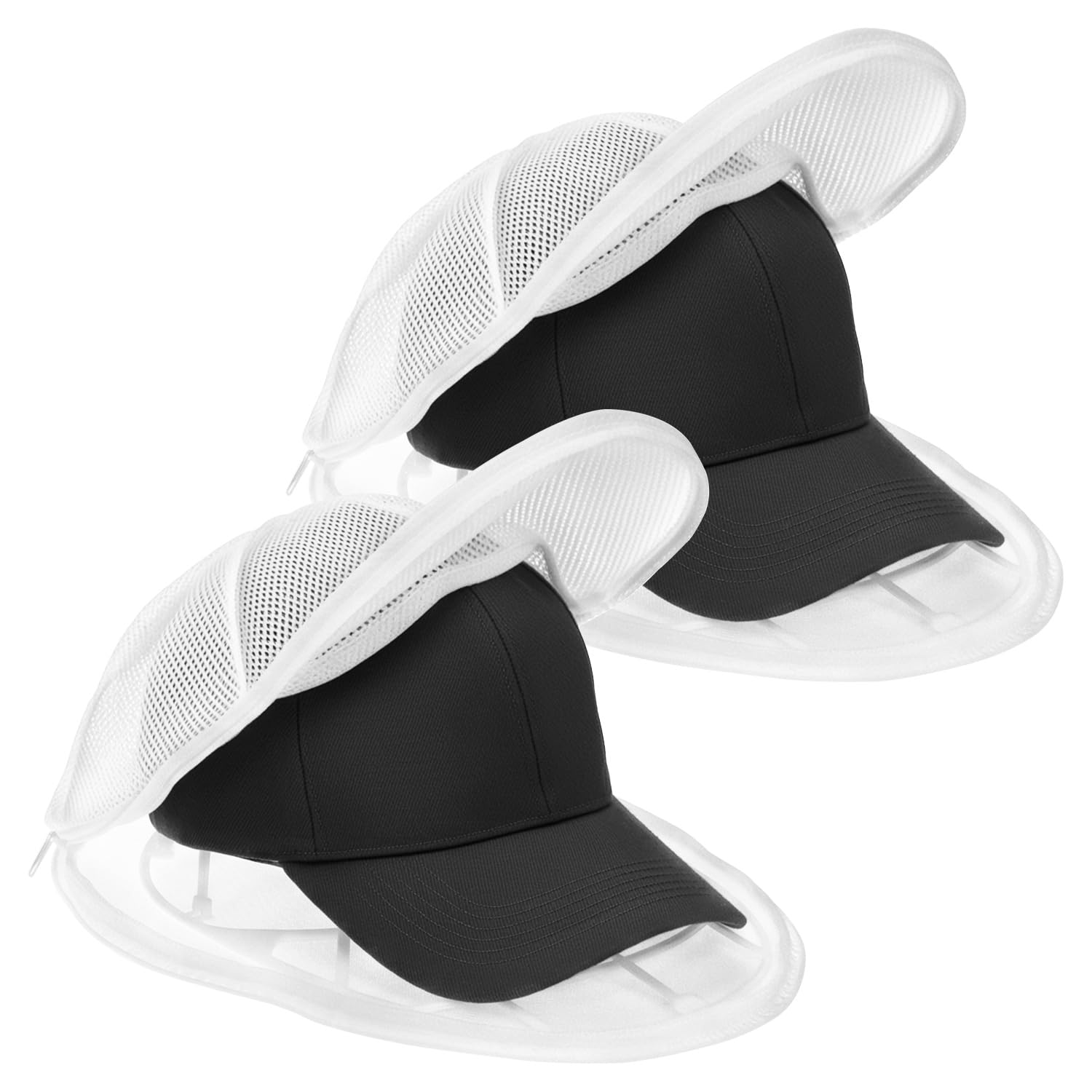 QWORK® 2 Pack Hat Washer Cage, Cap Cleaner Cage, Shape Protector for Laundry, Dishwasher & Storage