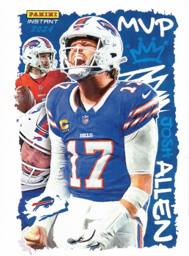 2024 Panini Football Instant #AW-MVP Josh Allen Bills Card - Wins 2024 MVP Award