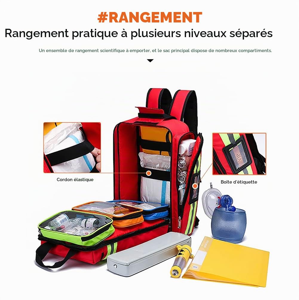 Sac De Premiers Secours Vide Urgence Responder Trauma Bag Trousse De Premiers Soins Sac Grand Sac À Dos Médical pour Voyage Camping Cyclisme Survie en Plein Air Premiers Secours