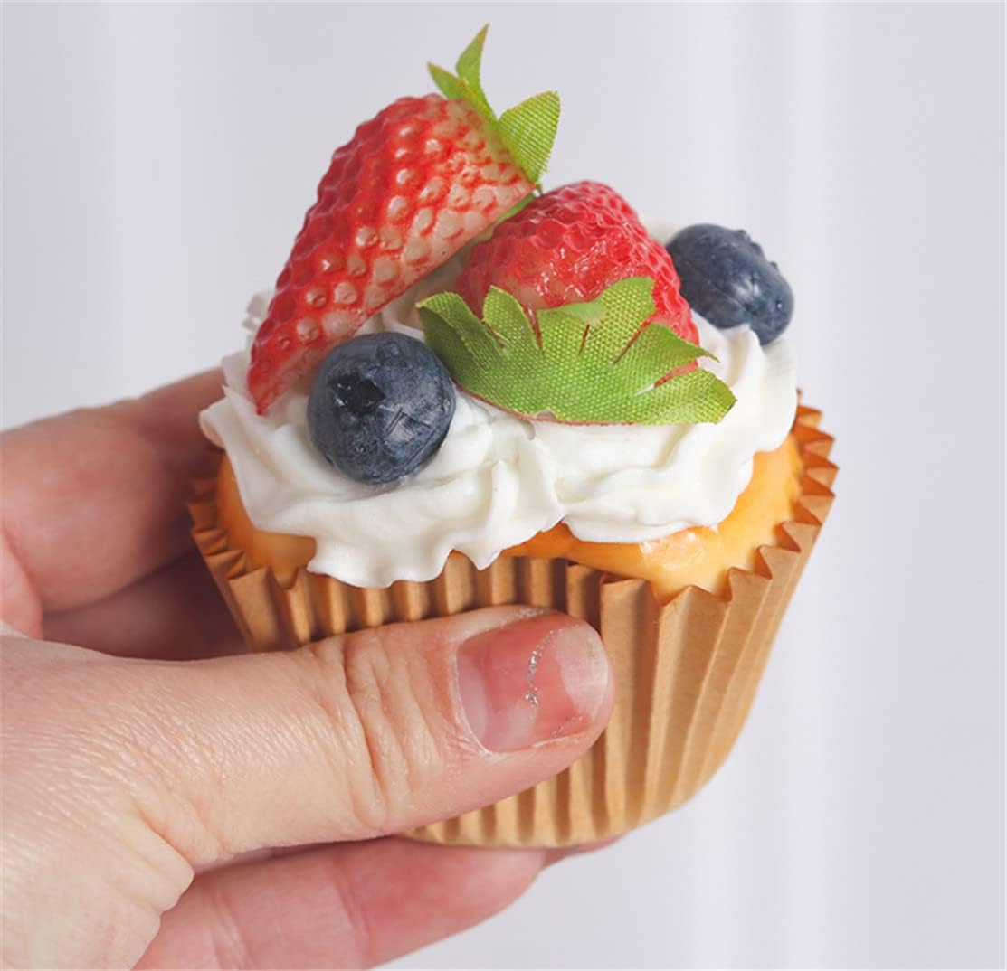 6PCS Artificial Cake Fake Simulation Realistic Cupcake Bread Dessert for Decoration Display Props