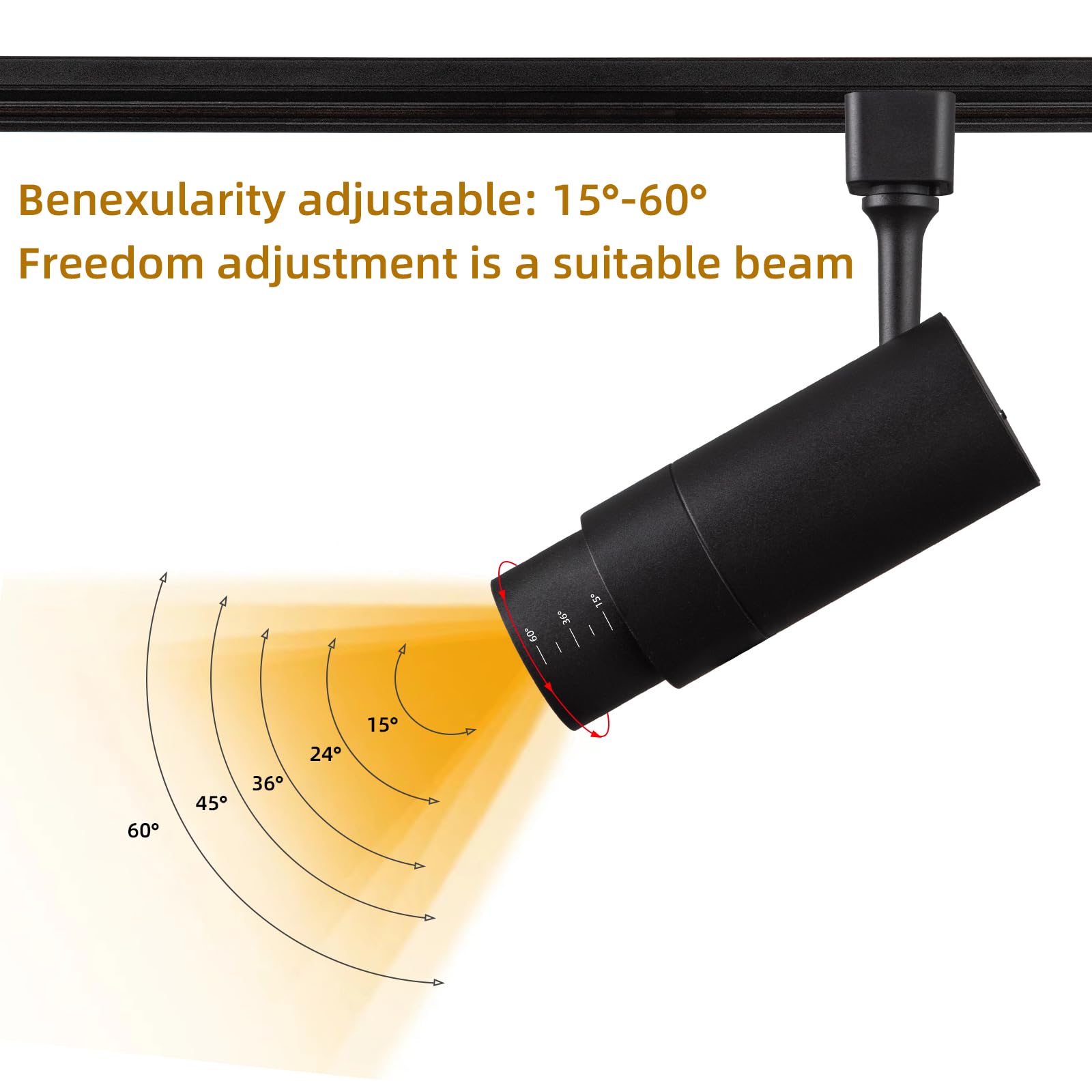 Confezione da 3 testine dimmerabili a LED 24 W 5 CC 2700 K 3000 K 3500 K 4000 K 5000 K Circu H 15 ° a 60 ° Zoom ideale per Accent Art e illuminazione Task
