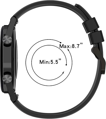 Miniatura 5 de Paquete de 10 correas compatibles con Honor Watch GS 4 3i 3/Magic Watch 2 de 1.811 pulgadas/Watch Magic/Dream,0.866 pulgadas, correa de silicona de
