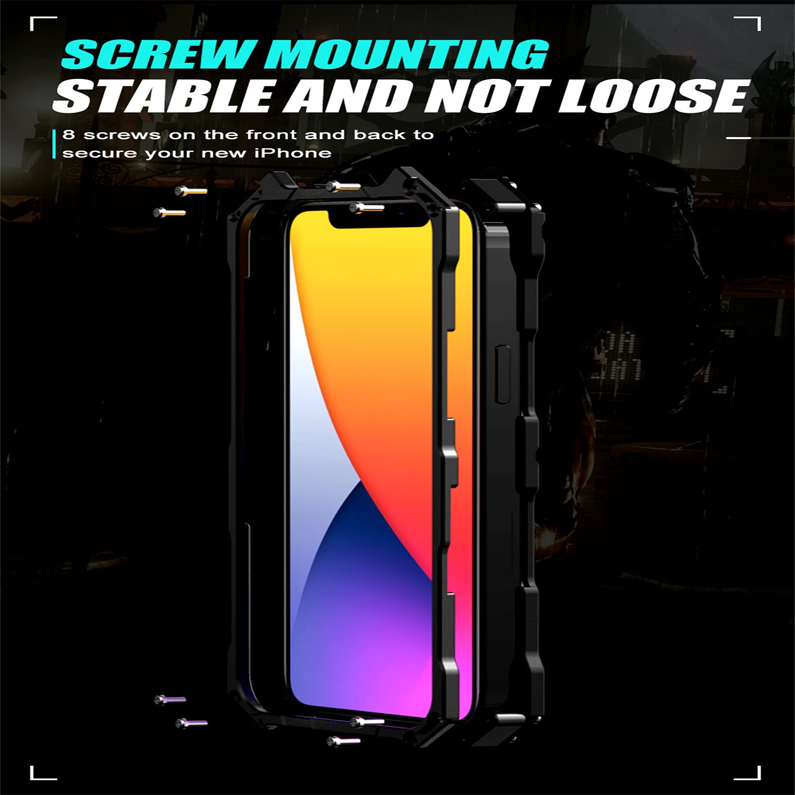 Funda para iPhone 13/13 Pro/13 Pro Max/13 Mini, Military Grade Drop ProtectionCarcasa Rugged Antigolpes Armor Case Choque Absorción Protección Carcasa con Función de Soporte